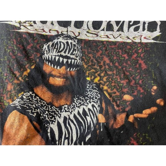 Vintage 90s Macho Man Randy Savage Nwo Wcw Wrestling Shirts XL Wolfpac Oh Yeah - Picture 4 of 9